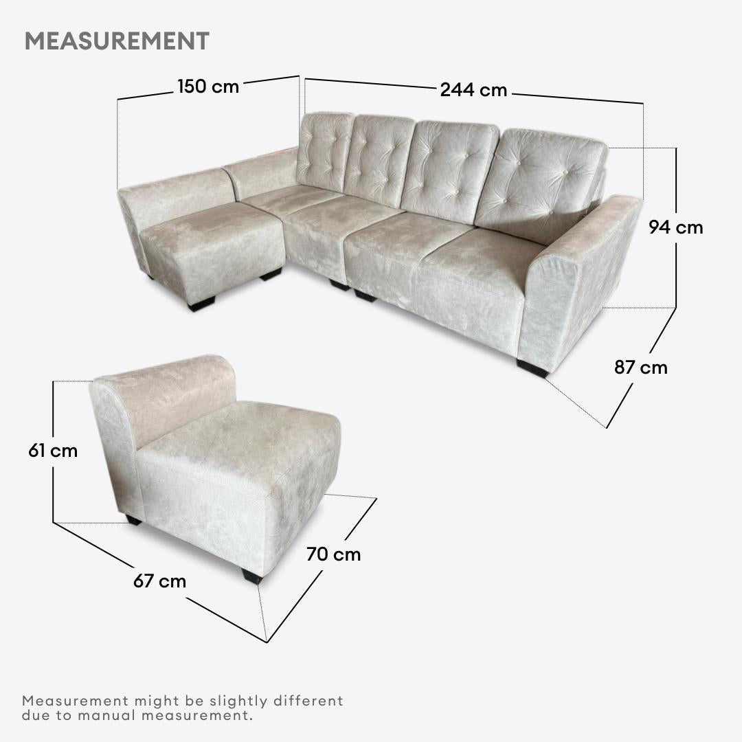 Isaac 4 Seaters + 1 Reversible Chaise Sofa | 151-31