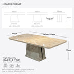 Vincent 8s Marble Dining Set | 71-17 + 126-05