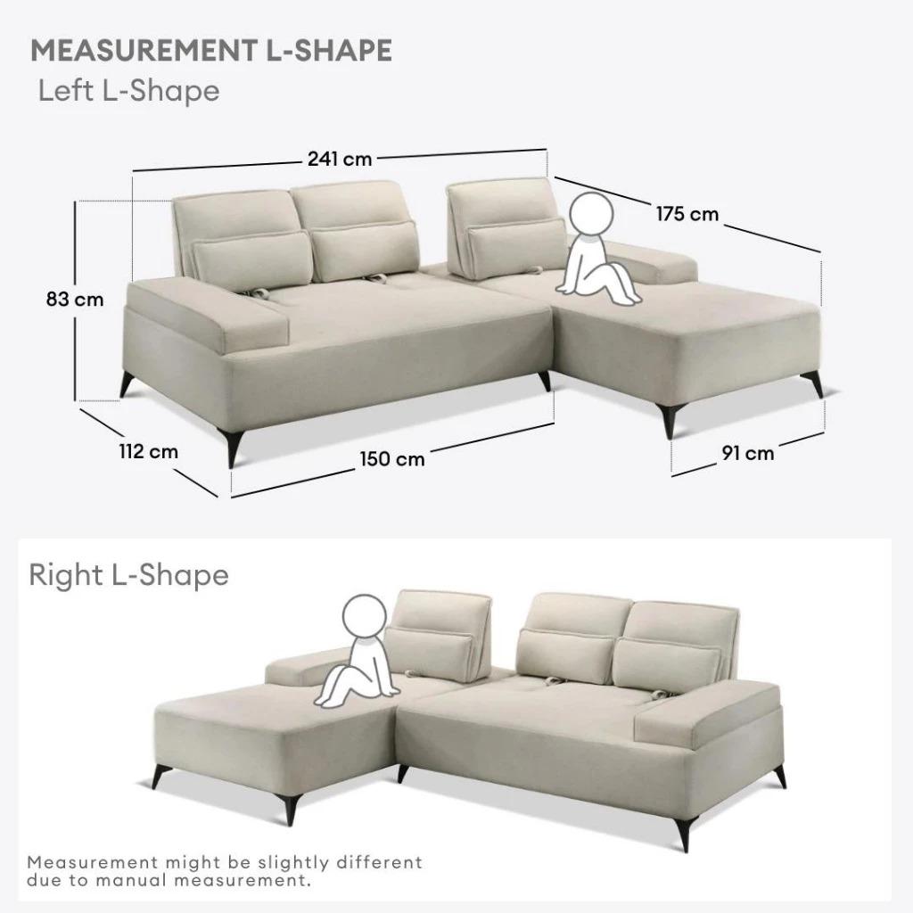 Dawson Pushback L-Shape Sofa | 149-12 / 149-13