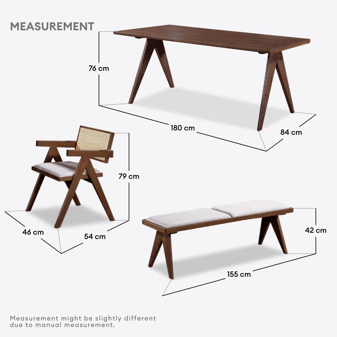 Crafts 4/6/8s Wooden Dining Set | 156-45