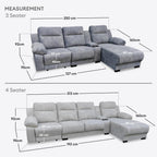 Haedy 3/4 Seaters L-Shape Sofa | 149-20 / 149-17