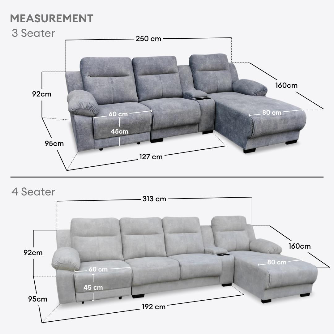 Haedy 3/4 Seaters L-Shape Sofa | 149-20 / 149-17