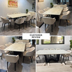 Bellagio 6/8s Marble Dining Set | 126-13