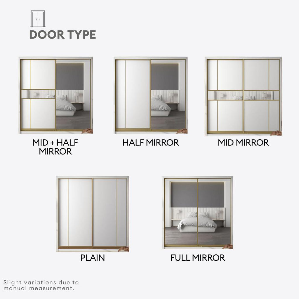 Bennett 8/6/5x8ft Wardrobe - Plain | B22-91 / 140-18