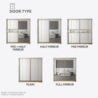 Bennett 8/6/5x8ft Wardrobe - Plain | B22-91 / 140-18