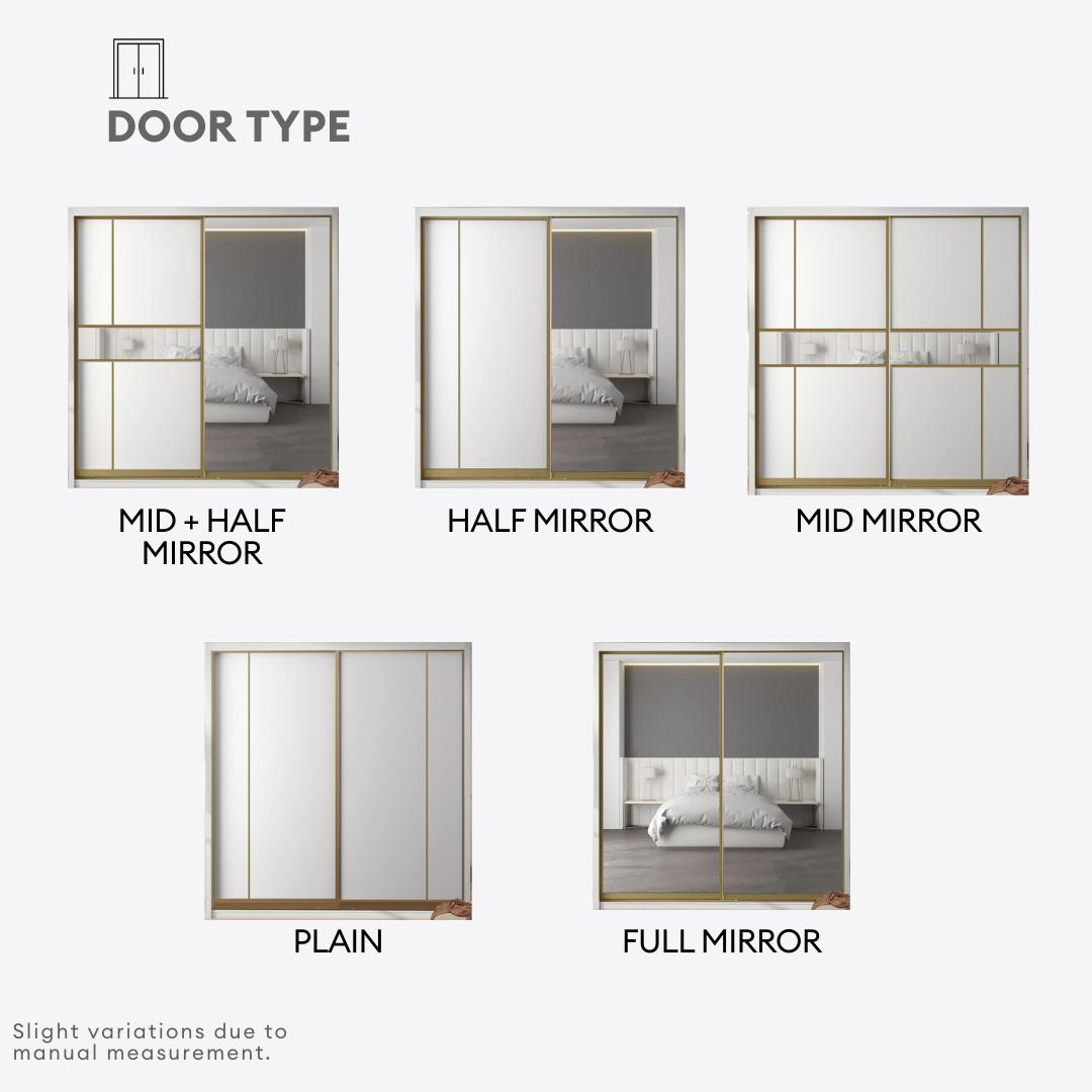 Bennett 8/6/5x8ft Wardrobe - Plain | B22-91 / 140-18