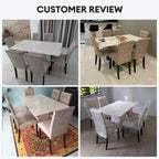 Belmond 6s Marble Table Dining Set | 96-16+149-03