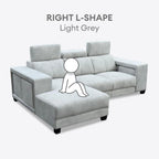 Herman 3 Seater L-Shape with extra Stools | 149-25