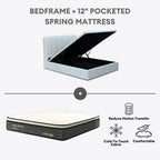 Nuvia King/Queen Hydraulic Storage Bedframe | 162-11