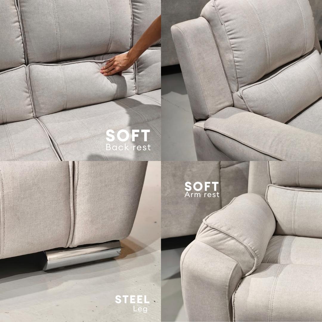 Oliver 1+2+3 Seaters Sofa Set Recliner | 142-49