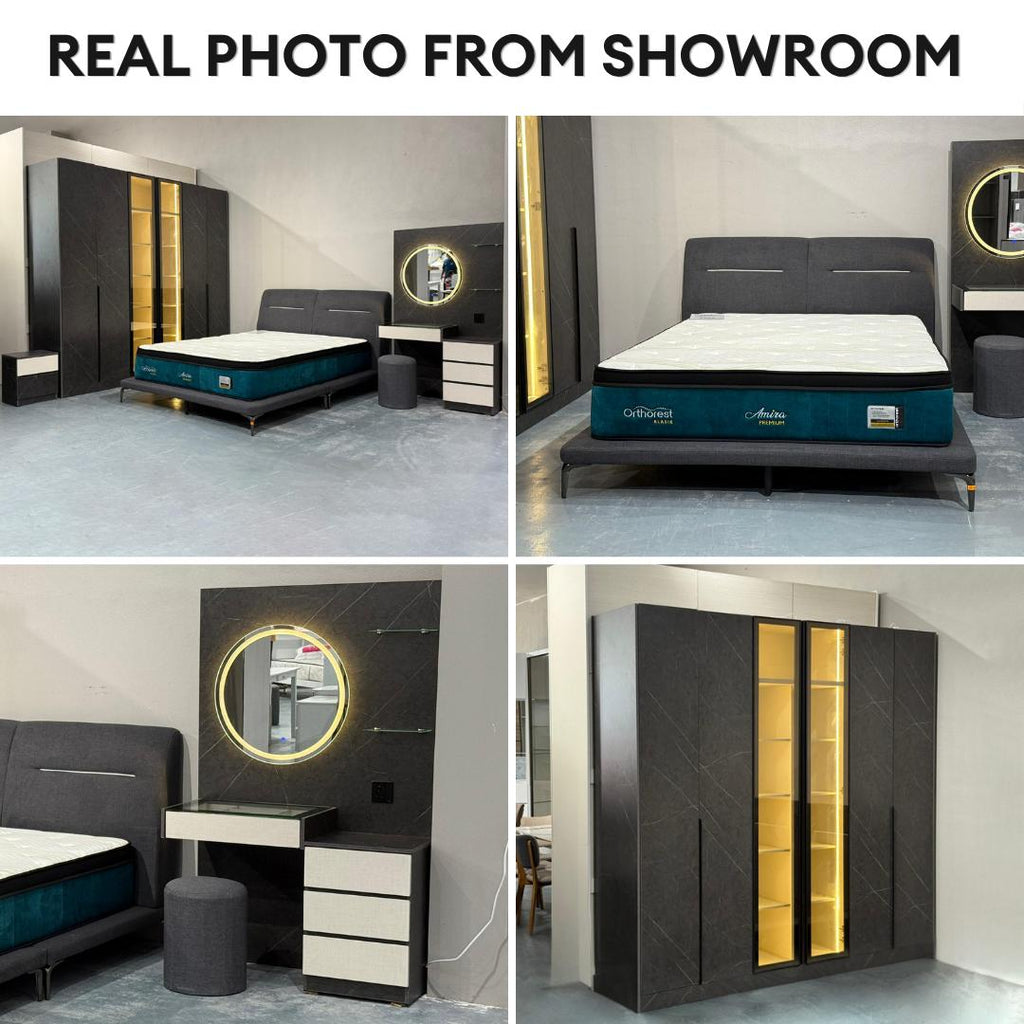 Prism Bedroom Set of 5 - 6/8x8ft | 142-41 + 131-32