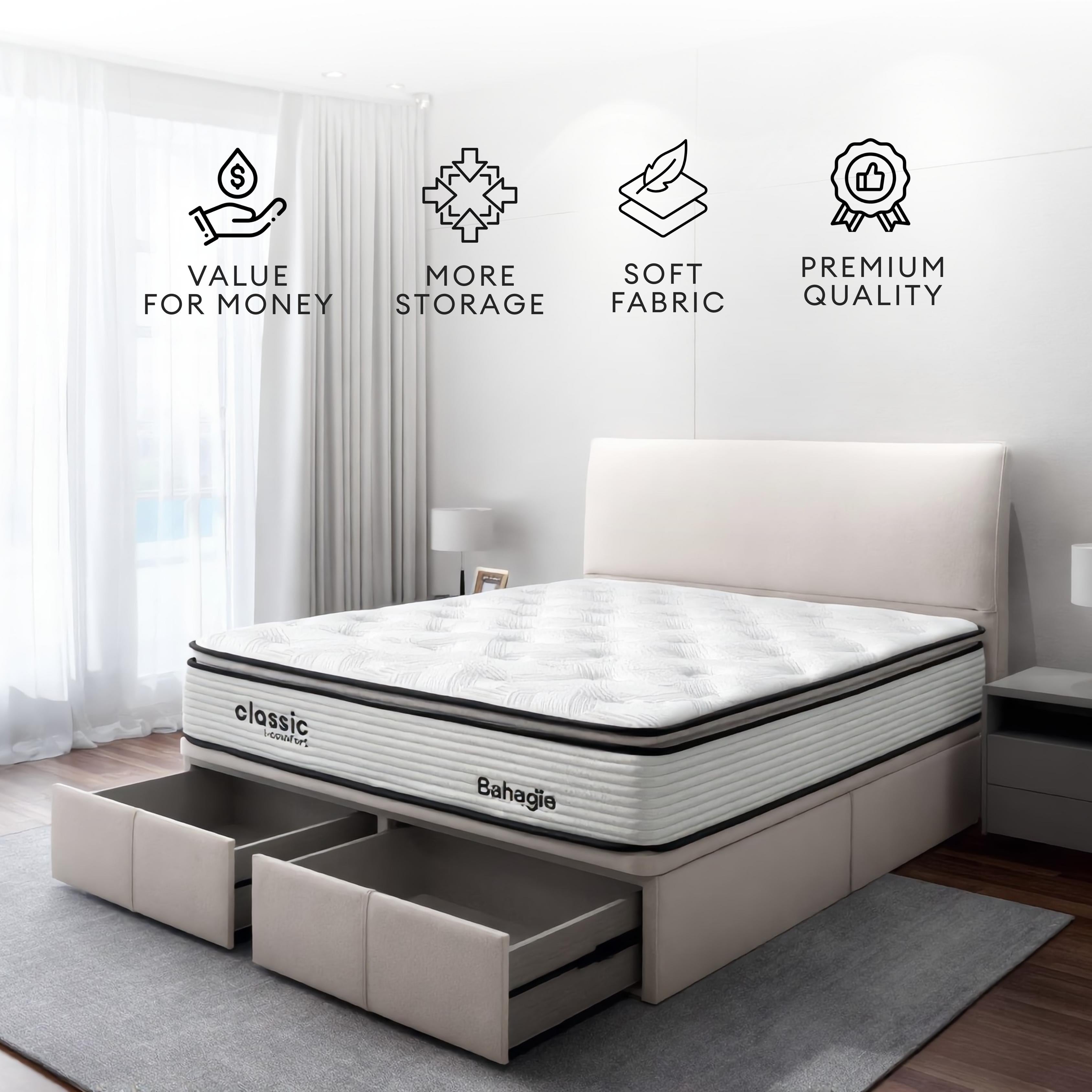 Henry Bedroom Set of 5 - Hydraulic - 6/8x8ft | 129-21 + 22-69