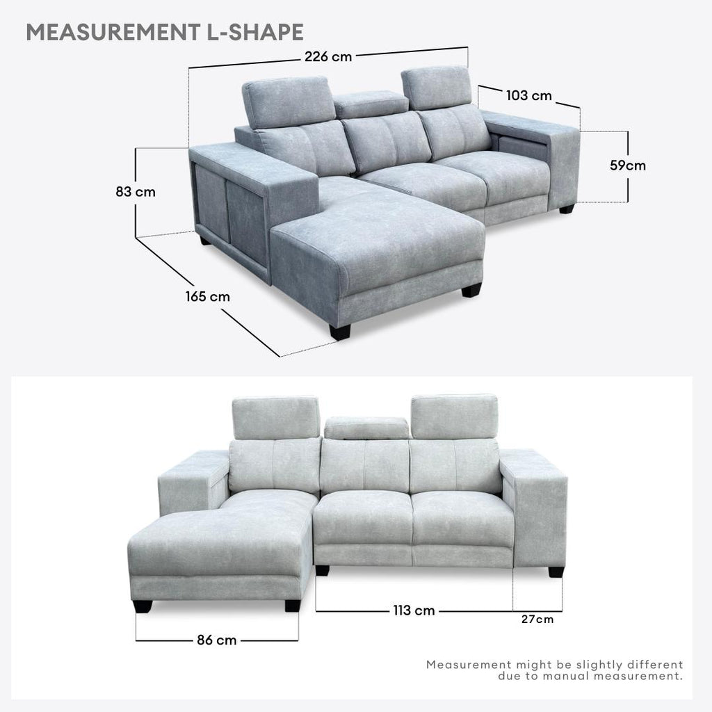 Herman 3 Seater L-Shape with extra Stools | 149-25
