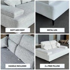 Dawson Pushback L-Shape Sofa | 149-12 / 149-13