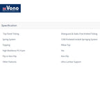 Vono SpinePro 1200 Plus Mattress (Tilam Vono)