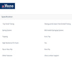 Vono SpinePro 800 Plus Mattress (Tilam Vono)