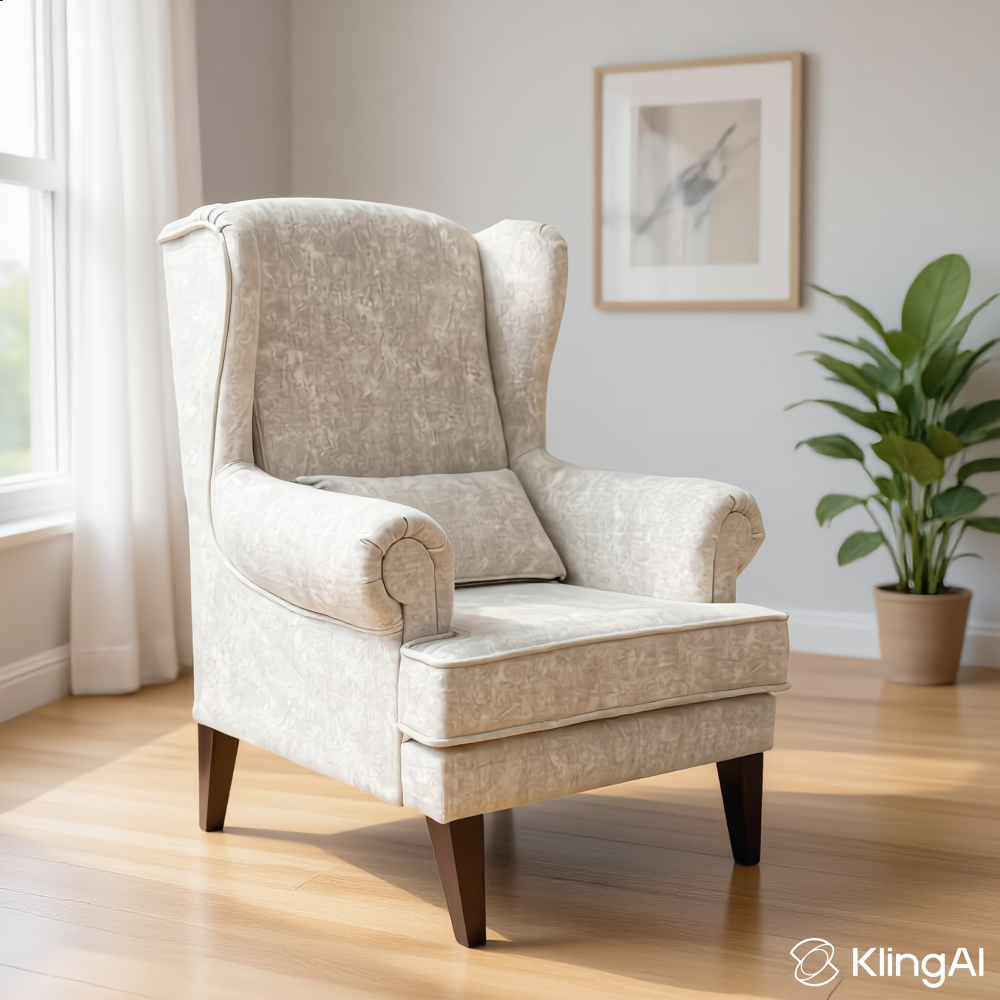 Elton Velvet Wing Chair | 108-23