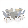 Linea 6s Marble Dining Set | B 96-16