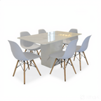 Linea 6s Marble Dining Set | B 96-16