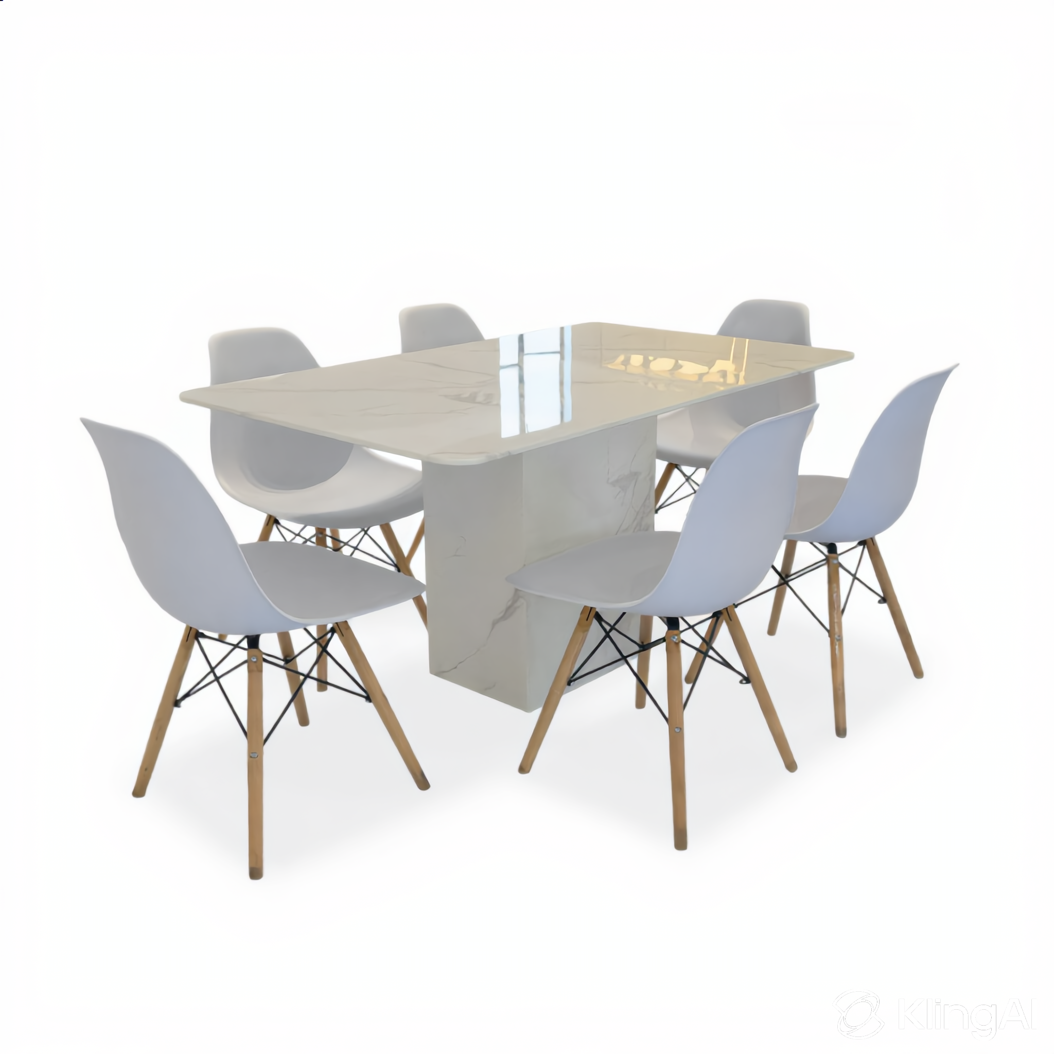 Linea 6s Marble Dining Set | B 96-16