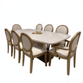 Louise 8s Dining Set in Champagne | 65-25
