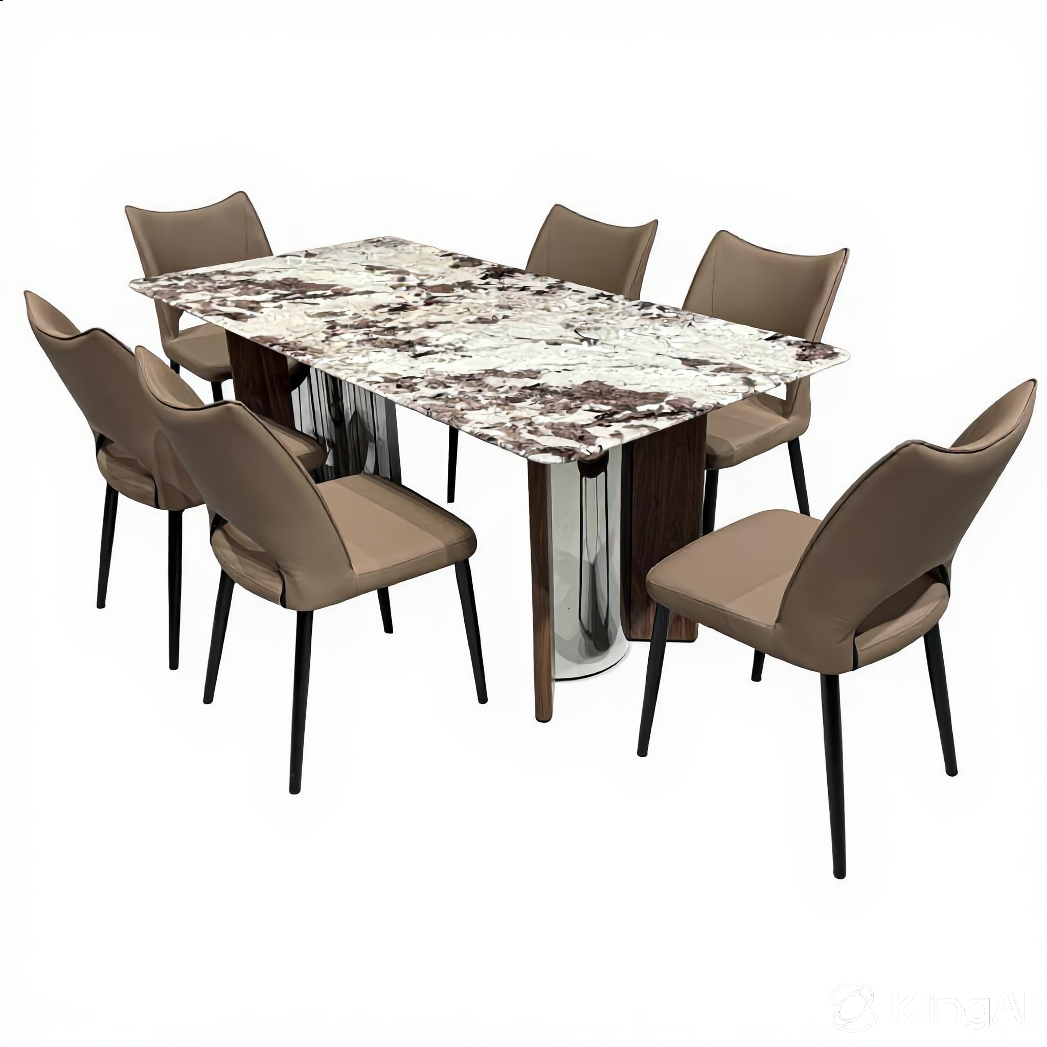 Luxea 6s White Marble Dining Set | YB72