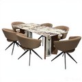Axelia 6s White Marble Top Dining Set | YB72 + TJ04-17