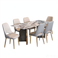 Gracie 6S Crystal Marble Dining Set | YB35