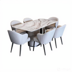 Austin 6s Marble Dining Set | TJ04-15 + TJ19-15