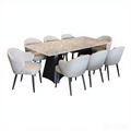 Austin 8s Marble Dining Set | TJ19-14DT + TJ19-15DC