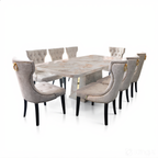 Marcella 6s/8s Marble Dining Set | 71-17