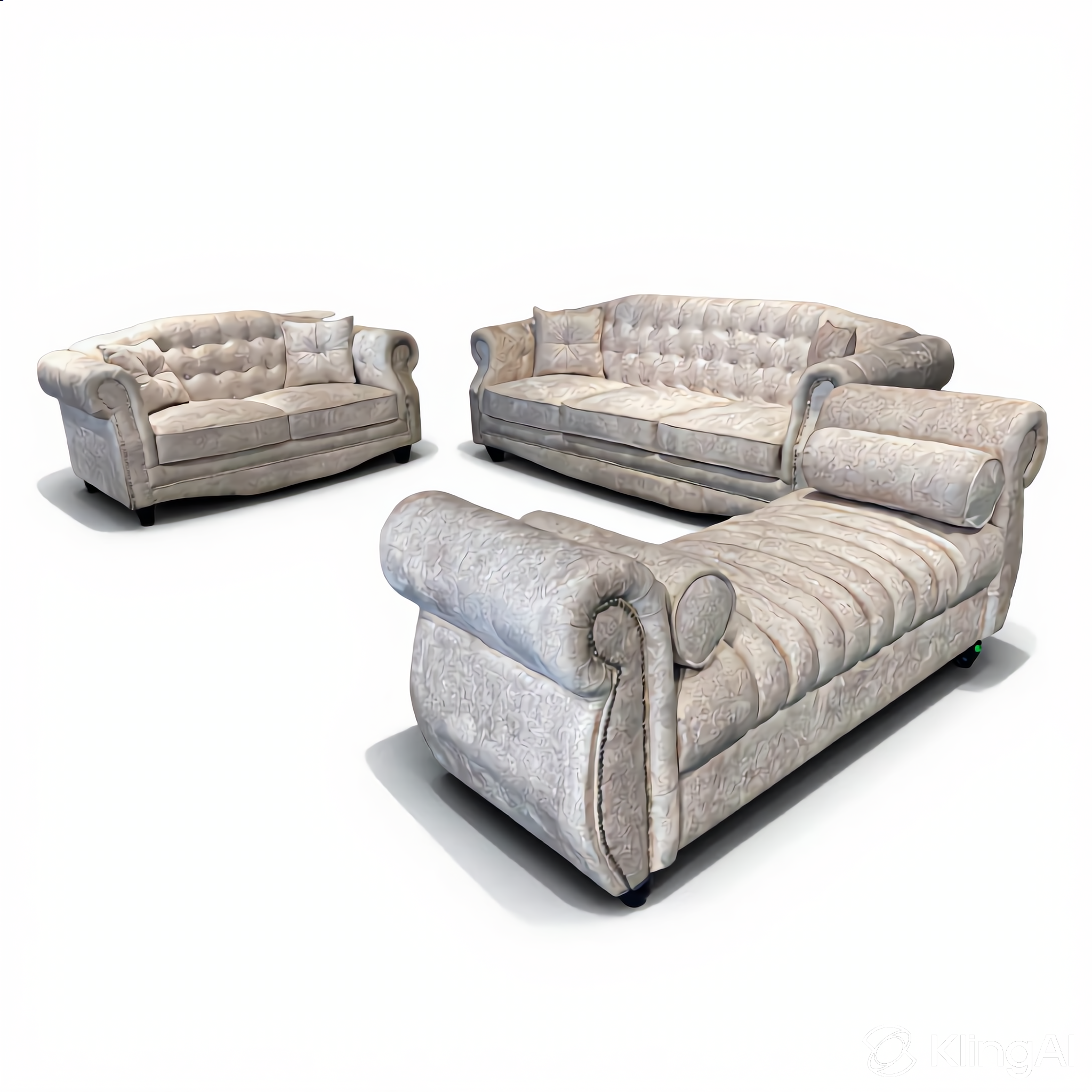 Naomi 2+3+Bench Chair Sofa Set | B142-39