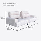 Laurent 3 Seaters Push back Sofa | 151-03