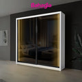 Bronza 8/6/5x8ft LED light Anti-Jump Sliding Doors Wardrobe | 140-21