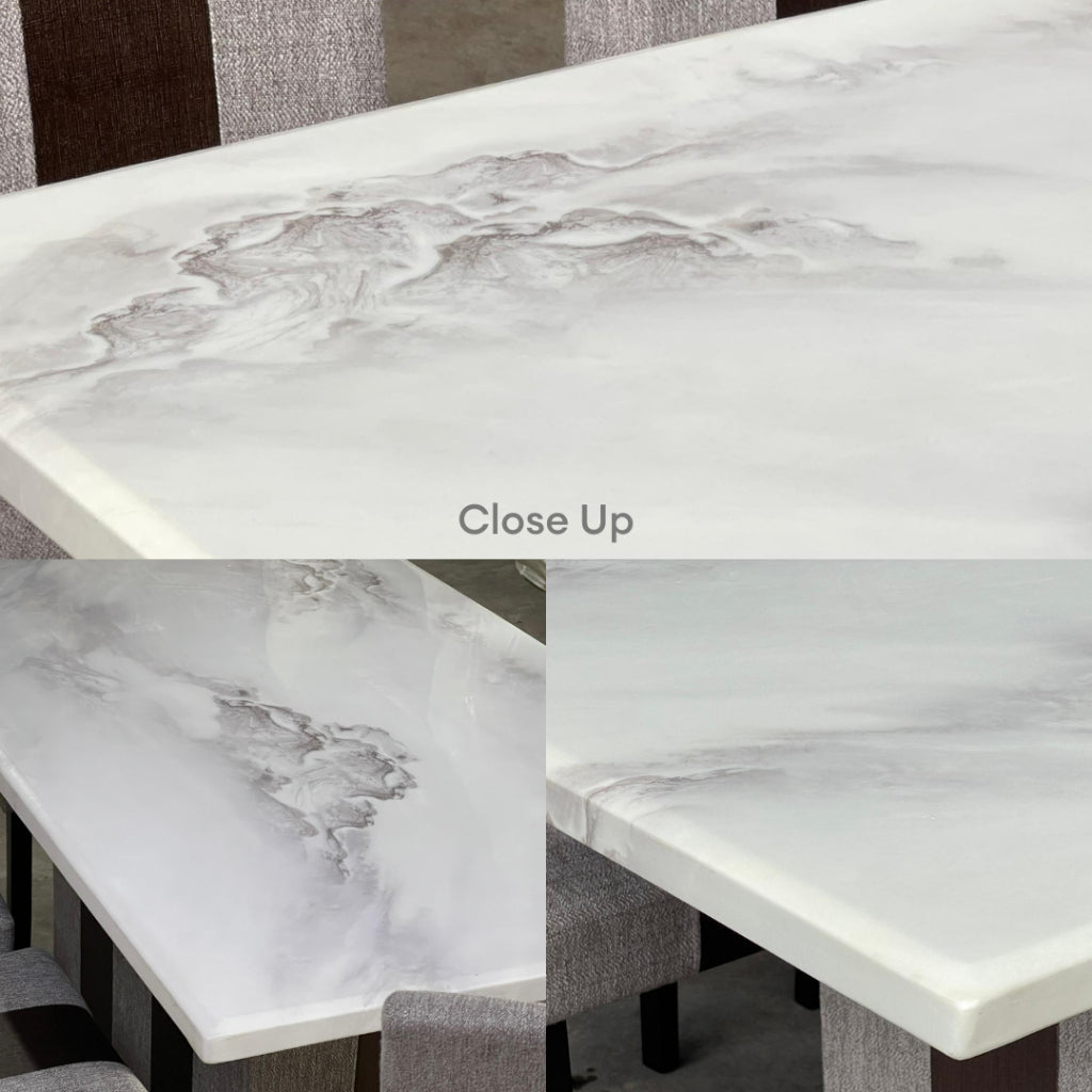 Marble Dining Set 1+6