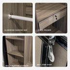 Utopia 8X8ft Anti-Jump Sliding Door Wardrobe | B 140-04