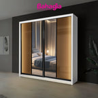 Vaten LED light Anti-Jump Sliding Doors Wardrobe
