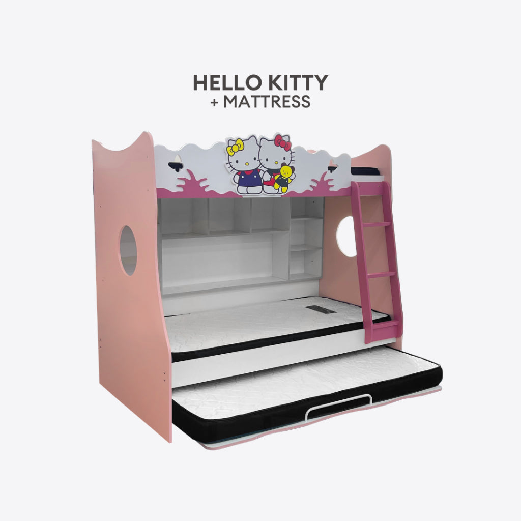Ze Children Double Decker Bedframe | Hello Kitty/Sports Car | 131-01/02