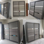 Utopia 8X8ft Anti-Jump Sliding Door Wardrobe | B 140-04
