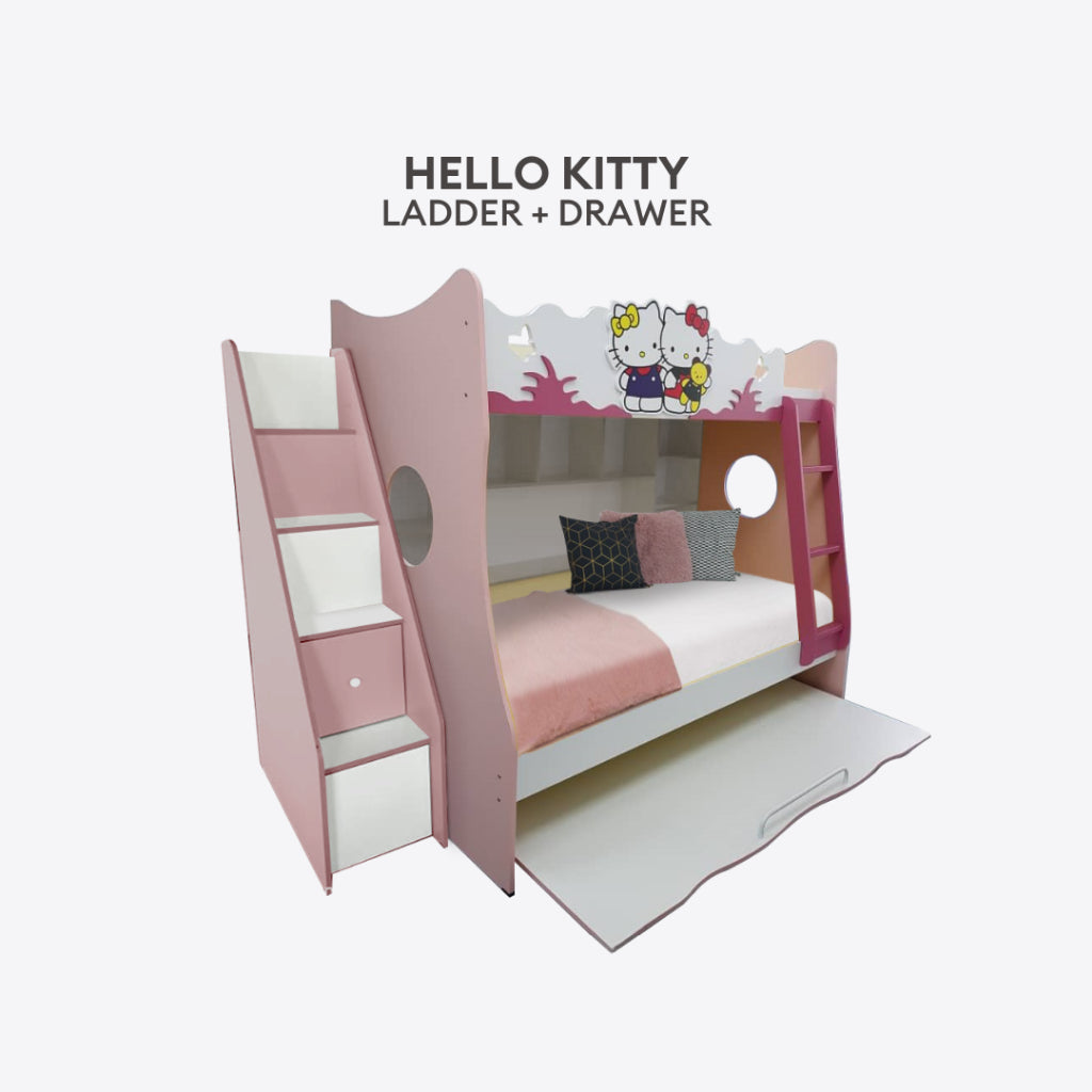 Ze Children Double Decker Bedframe | Hello Kitty/Sports Car | 131-01/02