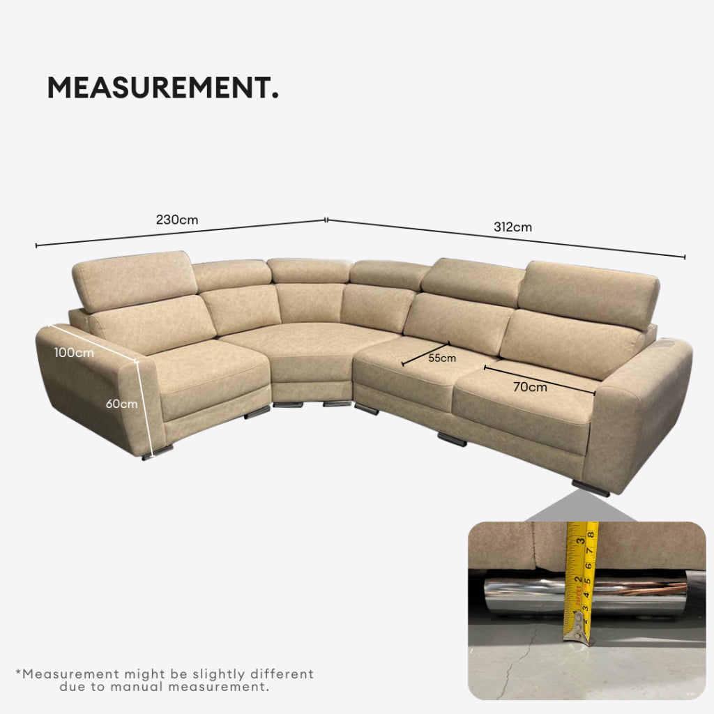 Harper 5 Seater C-Shape Sofa | 108-45