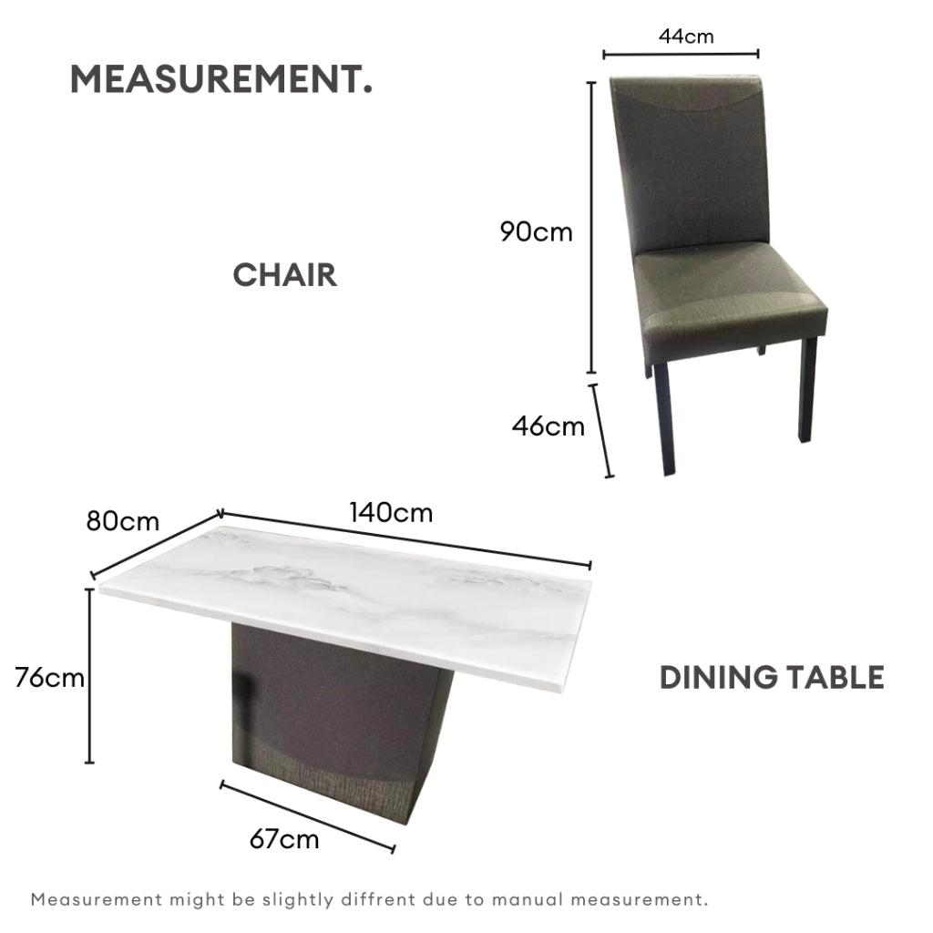 Marble Dining Set 1+6