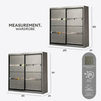 Utopia 8X8ft Anti-Jump Sliding Door Wardrobe | B 140-04