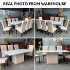Jaslene 6/8s Marble Dining Set | 156-52