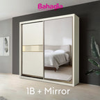 Kolva 8/6/5x8ft LED light Anti-Jump Sliding Doors Wardrobe | 140-28