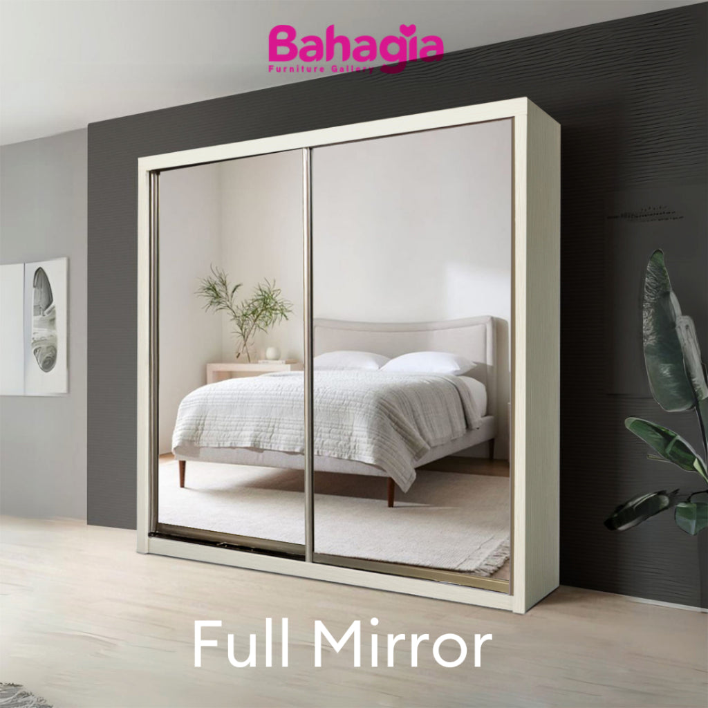 Kolva 8/6/5x8ft LED light Anti-Jump Sliding Doors Wardrobe | 140-28