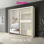 Kolva 8/6/5x8ft LED light Anti-Jump Sliding Doors Wardrobe | 140-28