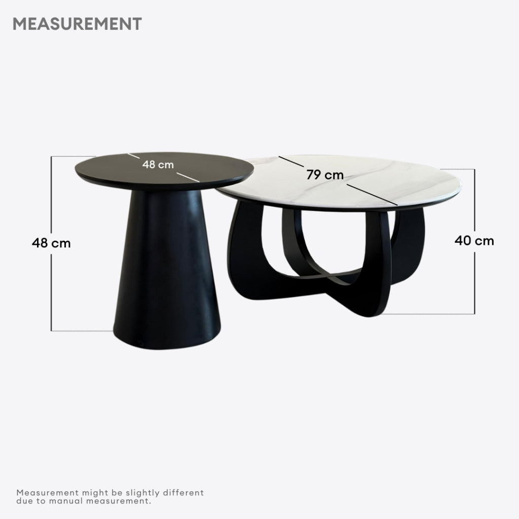 Kairo Duo Coffee Table - Marble + Wood | TJ24