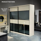Damiya 8/6x8ft Anti Jump Sliding Doors Wardrobe | 131-31