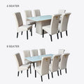 Jaslene 6/8s Marble Dining Set | 156-52